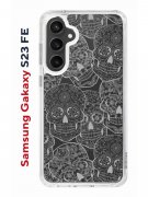 Чехол-накладка Samsung Galaxy S23 FE (646478) Kruche PRINT Skull White