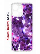 Чехол-накладка Xiaomi Redmi 12 4G (646479) Kruche PRINT Purple leaves