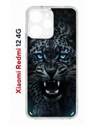 Чехол-накладка Xiaomi Redmi 12 4G (646479) Kruche PRINT Дикий леопард