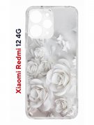 Чехол-накладка Xiaomi Redmi 12 4G (646479) Kruche PRINT White roses
