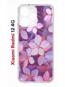 Чехол-накладка Xiaomi Redmi 12 4G (646479) Kruche PRINT Гортензия