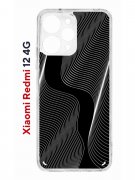 Чехол-накладка Xiaomi Redmi 12 4G (646479) Kruche PRINT Line black