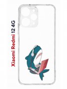 Чехол-накладка Xiaomi Redmi 12 4G (646479) Kruche PRINT Акула