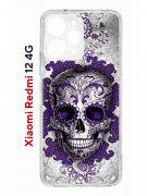 Чехол-накладка Xiaomi Redmi 12 4G (646479) Kruche PRINT Sugar Skull
