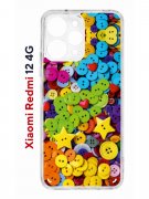 Чехол-накладка Xiaomi Redmi 12 4G (646479) Kruche PRINT Пуговки