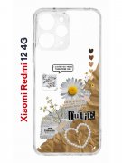 Чехол-накладка Xiaomi Redmi 12 4G (646479) Kruche PRINT Крафтовые наклейки