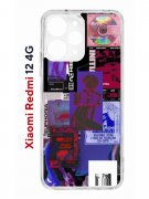 Чехол-накладка Xiaomi Redmi 12 4G (646479) Kruche PRINT Стикеры Киберпанк