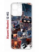Чехол-накладка Xiaomi Redmi 12 4G (646479) Kruche PRINT Комикс Паук
