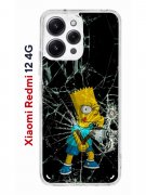 Чехол-накладка Xiaomi Redmi 12 4G Kruche Print Барт Симпсон