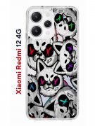 Чехол-накладка Xiaomi Redmi 12 4G (646479) Kruche PRINT Angry Cats