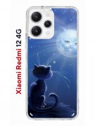 Чехол-накладка Xiaomi Redmi 12 4G (646479) Kruche PRINT Лунный кот