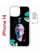 Чехол-накладка Apple iPhone 14  (625959) Kruche PRINT Future Look