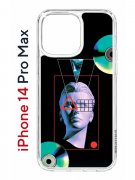 Чехол-накладка Apple iPhone 14 Pro Max (625953) Kruche PRINT Future Look