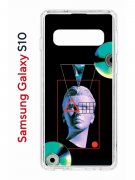 Чехол-накладка Samsung Galaxy S10 (580670) Kruche PRINT Future Look