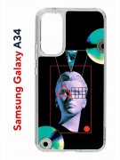 Чехол-накладка Samsung Galaxy A34 5G (637294) Kruche PRINT Future Look