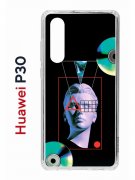 Чехол-накладка Huawei P30  (638392) Kruche PRINT Future Look
