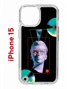 Чехол-накладка Apple iPhone 15 (641578) Kruche PRINT Future Look