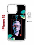 Чехол-накладка Apple iPhone 15 (641584) Kruche PRINT Future Look