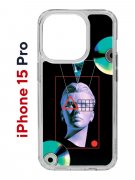 Чехол-накладка Apple iPhone 15 Pro (641588) Kruche PRINT Future Look