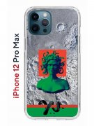 Чехол-накладка Apple iPhone 12 Pro Max (588923) Kruche PRINT Jellyfish Green