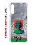 Чехол-накладка Samsung Galaxy A50 2019 (583850) Kruche PRINT Jellyfish Green