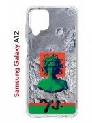 Чехол-накладка Samsung Galaxy A12 (594609) Kruche PRINT Jellyfish Green