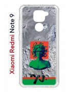 Чехол-накладка Xiaomi Redmi Note 9  (588931) Kruche PRINT Jellyfish Green