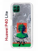 Чехол-накладка Huawei P40 Lite  (588940) Kruche PRINT Jellyfish Green