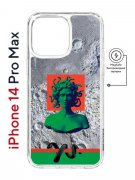 Чехол-накладка Apple iPhone 14 Pro Max (625966) Kruche PRINT Jellyfish Green