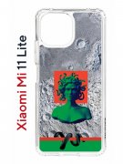 Чехол-накладка Xiaomi Mi 11 Lite (623777) Kruche PRINT Jellyfish Green