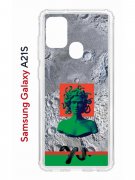 Чехол-накладка Samsung Galaxy A21S (587676) Kruche PRINT Jellyfish Green