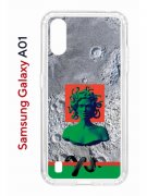 Чехол-накладка Samsung Galaxy A01/A015 (583858) Kruche PRINT Jellyfish Green