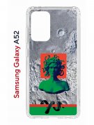 Чехол-накладка Samsung Galaxy A52 (598894) Kruche PRINT Jellyfish Green