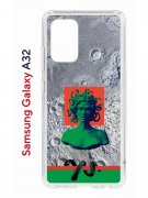Чехол-накладка Samsung Galaxy A32 4G (598888) Kruche PRINT Jellyfish Green