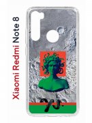 Чехол-накладка Xiaomi Redmi Note 8  (580659) Kruche PRINT Jellyfish Green