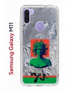 Чехол-накладка Samsung Galaxy M11 (588927) Kruche PRINT Jellyfish Green