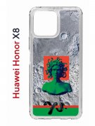 Чехол-накладка Huawei Honor X8 4G (638517) Kruche PRINT Jellyfish Green