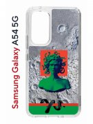 Чехол-накладка Samsung Galaxy A54 5G (638391) Kruche PRINT Jellyfish Green