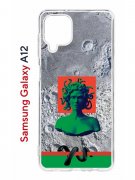 Чехол-накладка Samsung Galaxy A12 (608589) Kruche PRINT Jellyfish Green