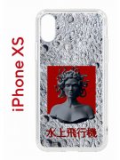 Чехол-накладка Apple iPhone X (580677) Kruche PRINT Jellyfish Grey
