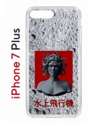 Чехол-накладка Apple iPhone 7 Plus (580664) Kruche PRINT Jellyfish Grey