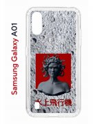 Чехол-накладка Samsung Galaxy A01/A015 (583858) Kruche PRINT Jellyfish Grey