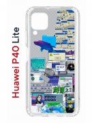 Чехол-накладка Huawei P40 Lite  (588940) Kruche PRINT Ok But Not