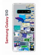 Чехол-накладка Samsung Galaxy S10 (580670) Kruche PRINT Ok But Not