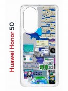 Чехол-накладка Huawei Honor 50 (610635) Kruche PRINT Ok But Not