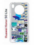 Чехол-накладка Huawei Honor 50 Lite (610636) Kruche PRINT Ok But Not