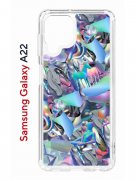 Чехол-накладка Samsung Galaxy A22 4G (606545) Kruche PRINT Plastic Fantastic