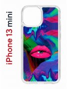 Чехол-накладка Apple iPhone 13 mini (606541) Kruche PRINT Poison Lips
