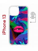 Чехол-накладка Apple iPhone 13 (610627) Kruche PRINT Poison Lips