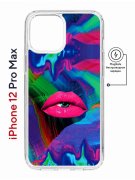 Чехол-накладка Apple iPhone 12 Pro Max (598885) Kruche PRINT Poison Lips